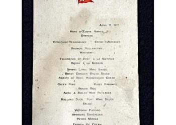 Titanik’in bir ‘akşam yemeği menüsü’ 96 bin avroya satıldı