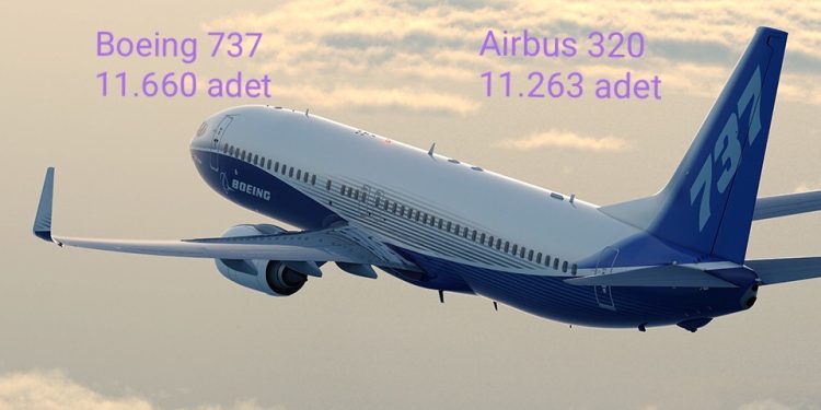 Boeing ve Airbus’ın bu uçakları rekor kırdı