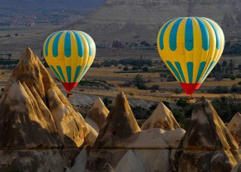 615 bin turist Kapadokya’yı balonla havadan izledi