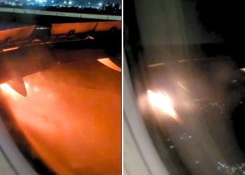 Motoru alev alan Air India Express uçağı acil iniş yaptı