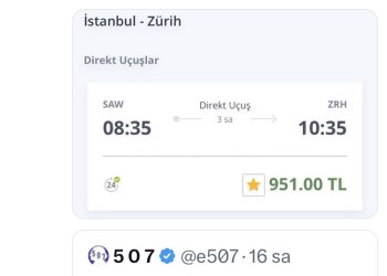 YURT DIŞI ÇIKIŞ HARCI İSTANBUL-ZÜRİH UÇAK BİLET FİYATINI GEÇTİ