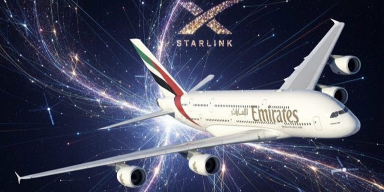 Emirates Uçaklarını İnternete Starlink İle Bağladı