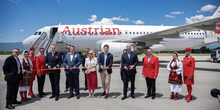 Austrian Airlines Ohrid’e Uçmaya Başladı
